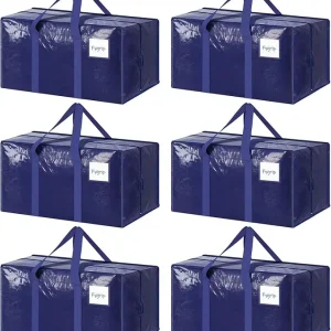 6 Pack Extra Heavy Duty Large Moving Bags with Strong Zipper